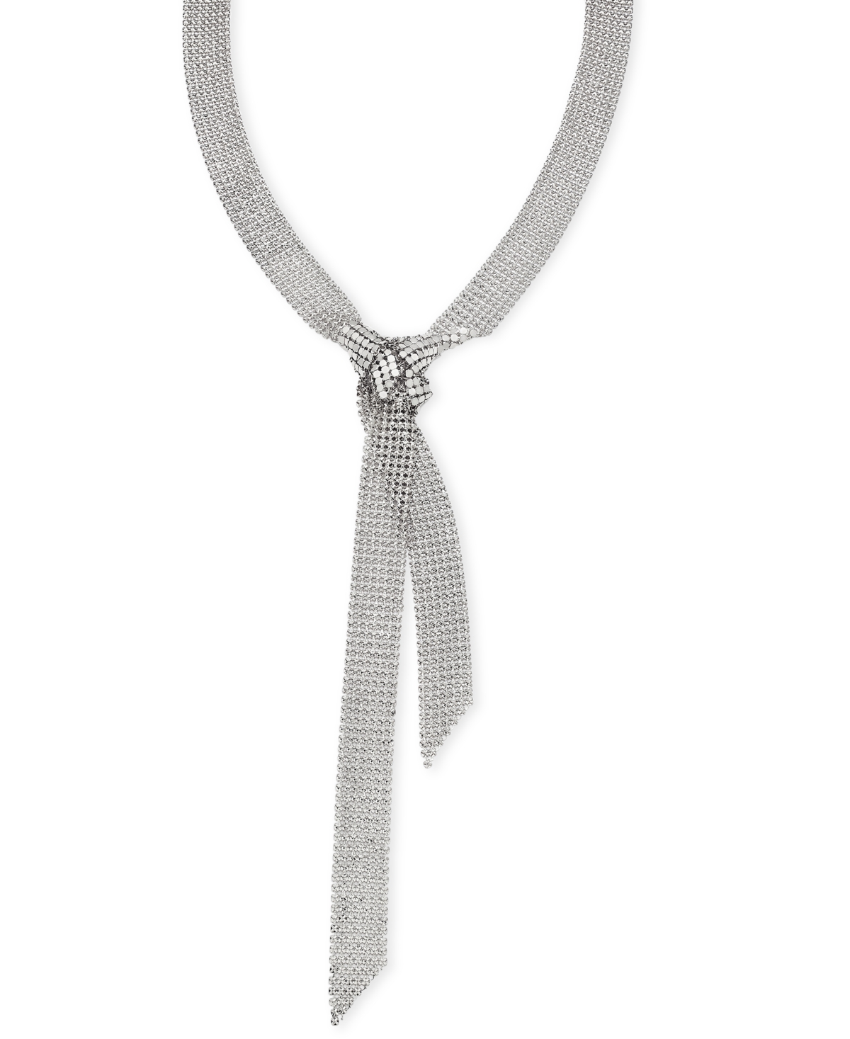 I.n.c. International Concepts Knotted Mesh Chain Lariat Necklace, + extender, Created for Macy's