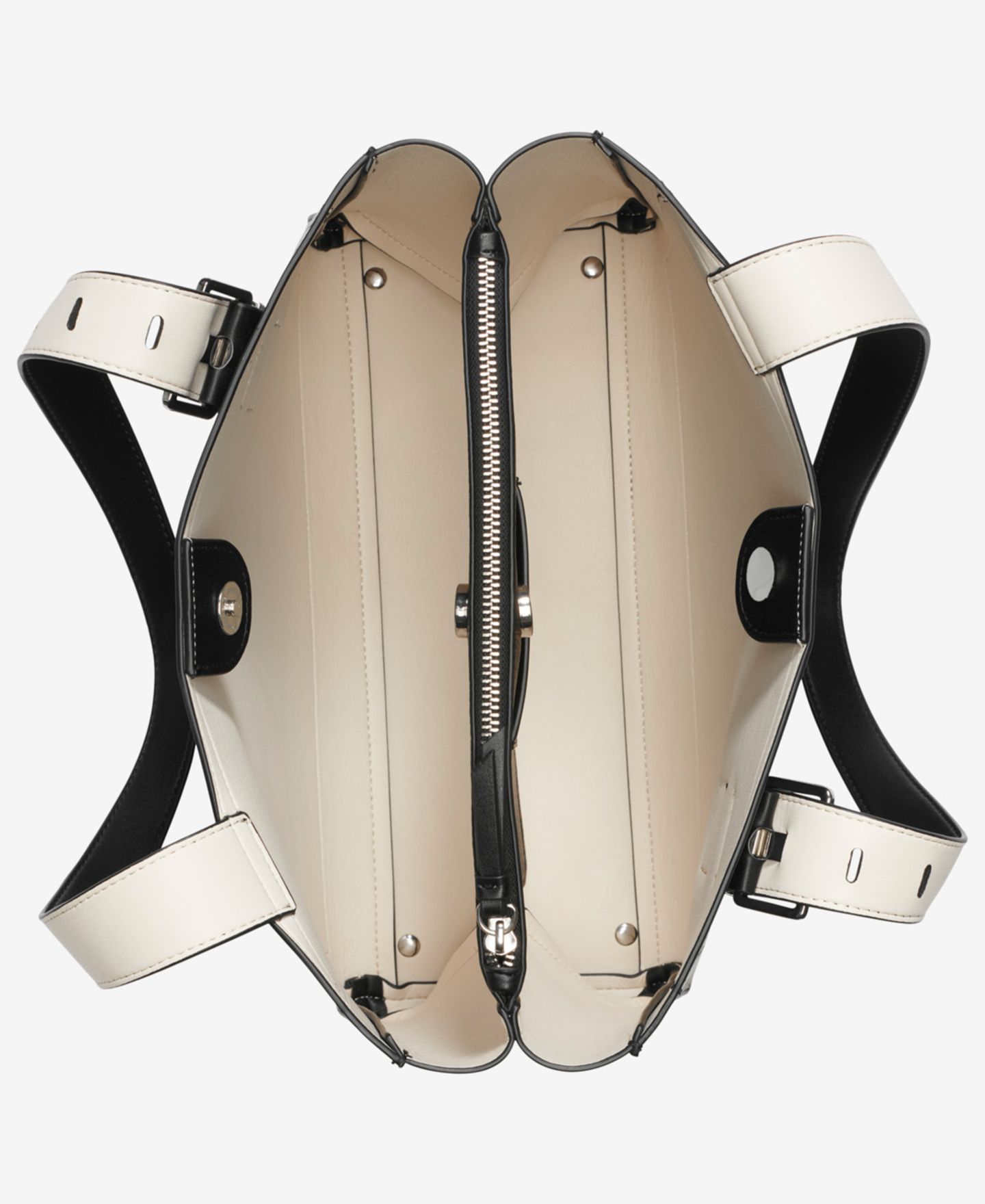 Женская сумка Calvin Klein Lowen Triple Compartment Adjustable Tote, цвет: Чёрный белый — фото 4