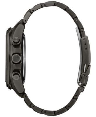 Eco-Drive Men's Chronograph Promaster Land Gray-Tone Stainless Steel Bracelet Watch 44mm