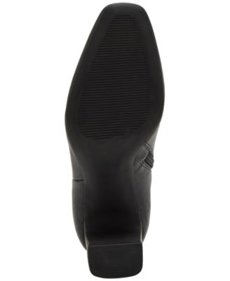 Wisee Wide-Calf Block-Heel Knee-High Dress Boots