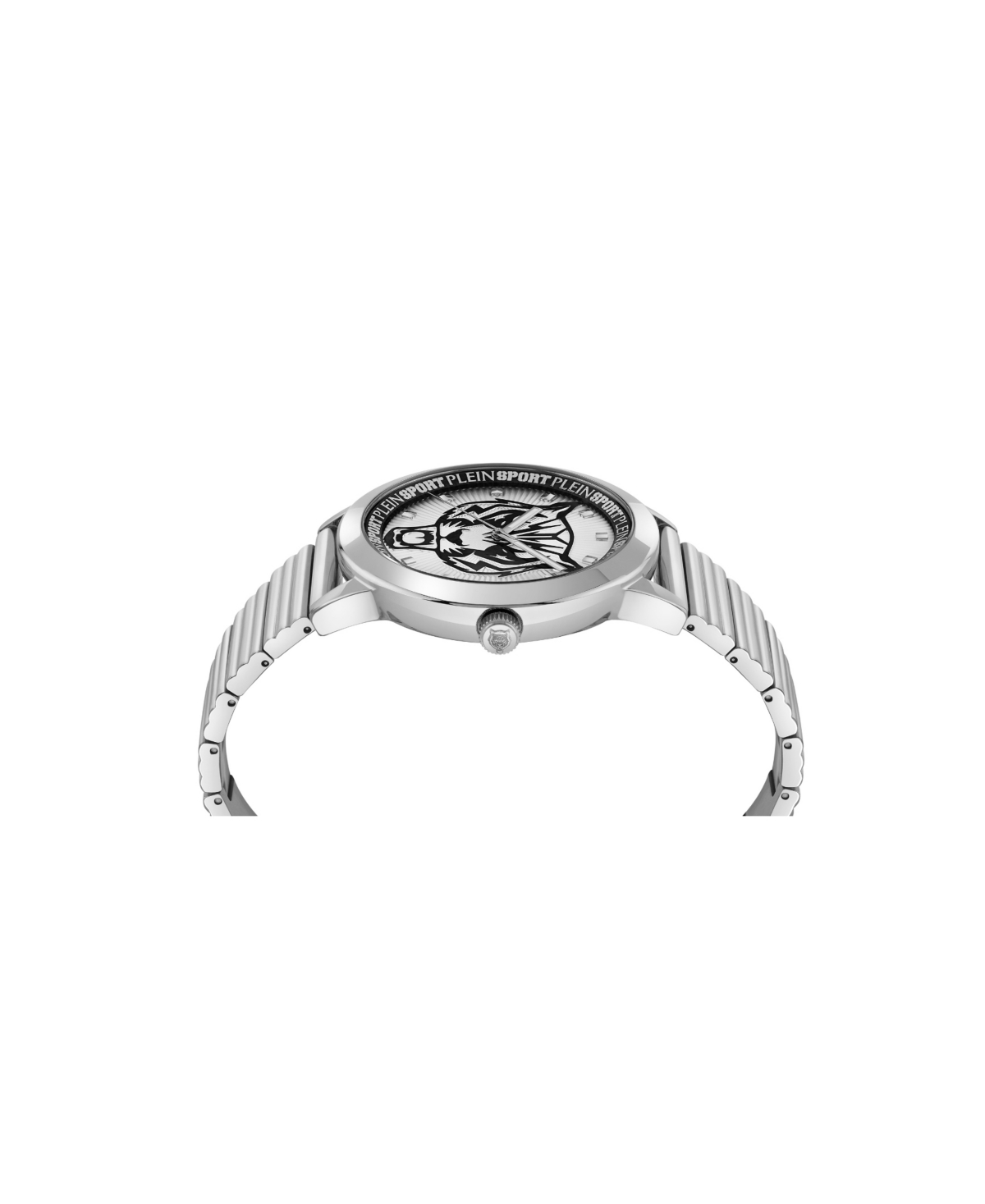 Plein Sport Men's Iron Tiger 3 Hand QuartzSteel Bracelet 44mm - Stainless