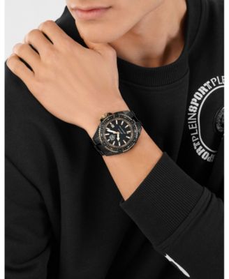 Men's Urban Pulse 3 Hand Date Quartz IP Black Bracelet 47mm