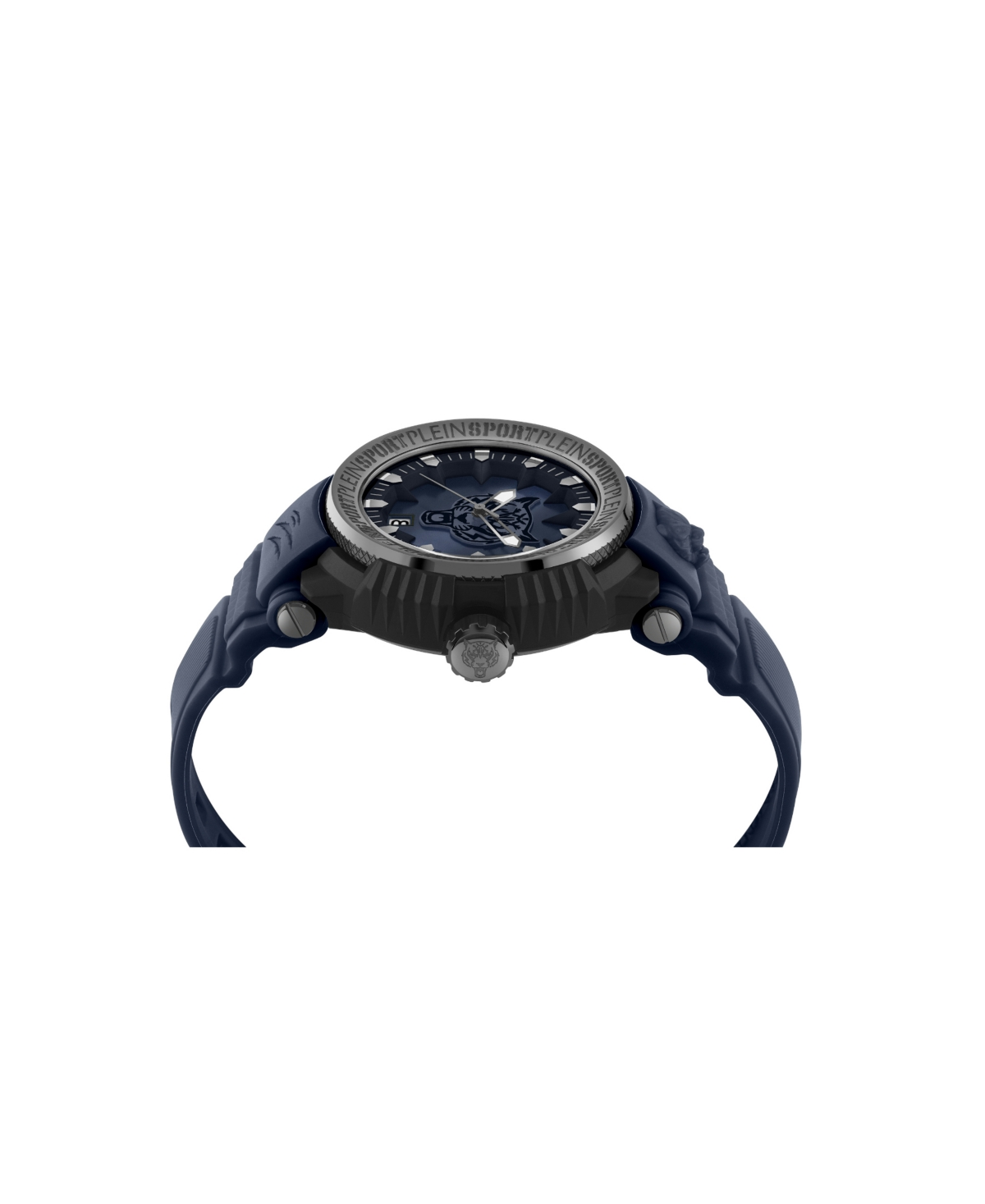 Plein Sport Men's Tiger Power 3 Hand Date QuartzSilicone Strap 45mm - Blue