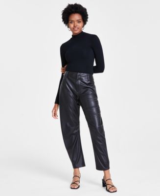 roughlow barrel leather pants