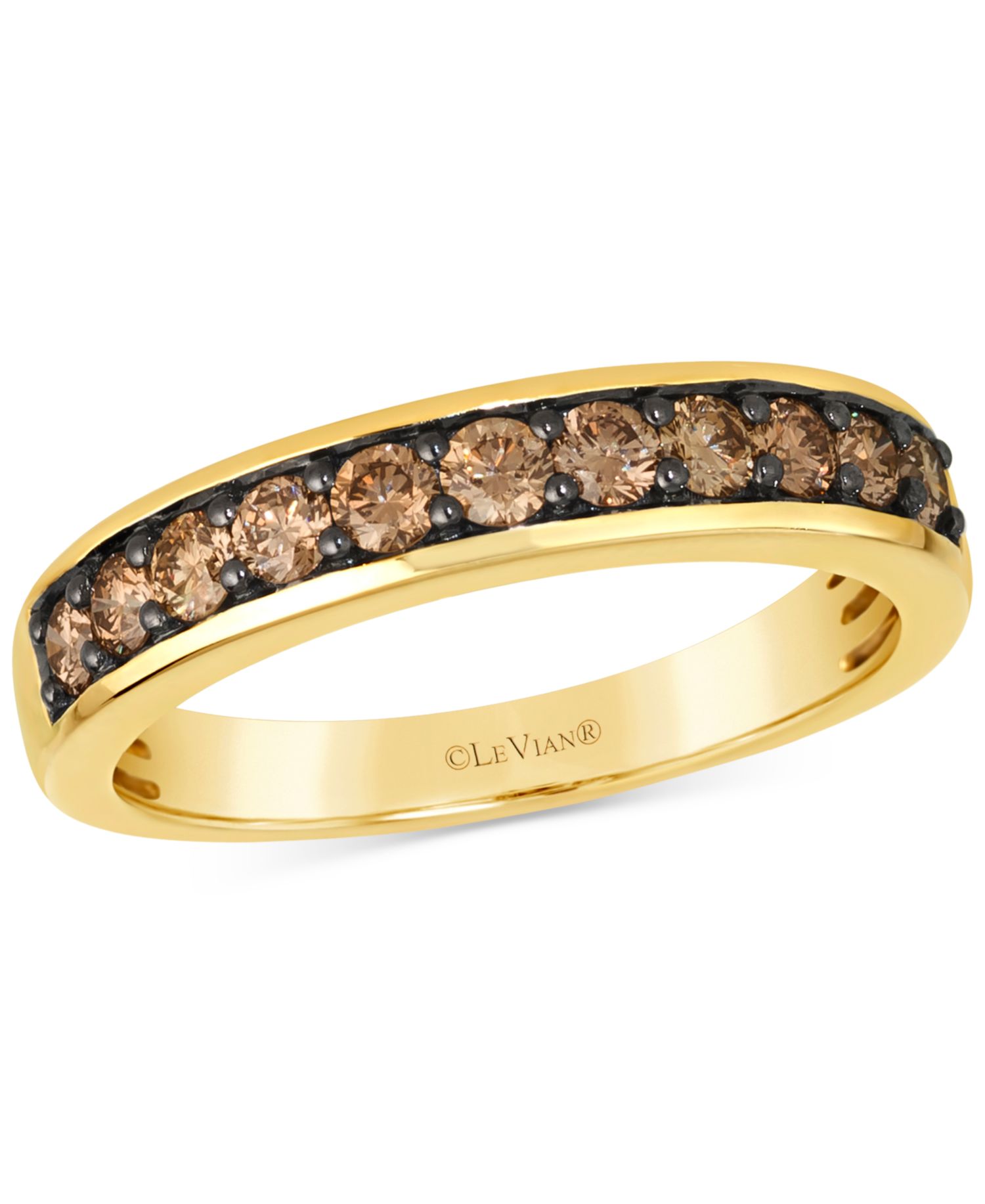 Chocolatier® Men's Chocolate Diamond Band (7/8 ct. t.w.) in 14k Gold