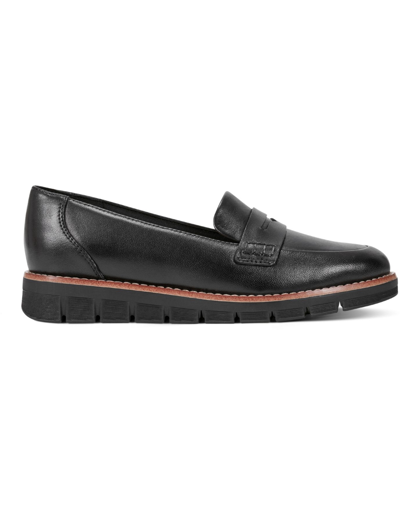 Женские туфли Easy Spirit Velia eFlex Slip-On Penny, цвет: Чёрный кожаный — фото 2