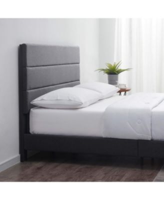 Horizontal Channel Upholstered Platform Bed - King - Navy