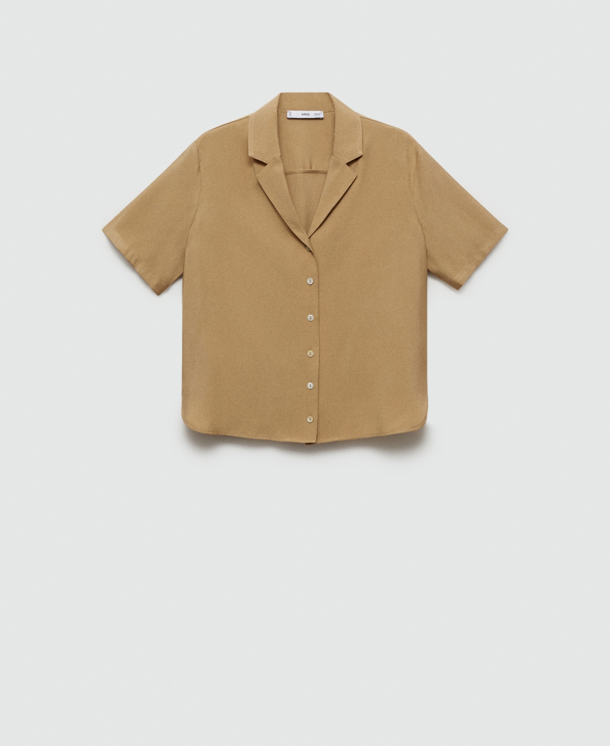 Mango Women's Short-Sleeved Satin Shirt