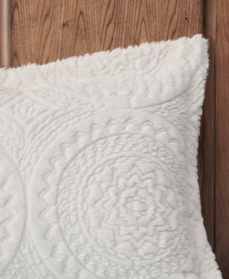 Arya Embroidered Medallion Faux Fur 3-Pc. Comforter Set, King/California King