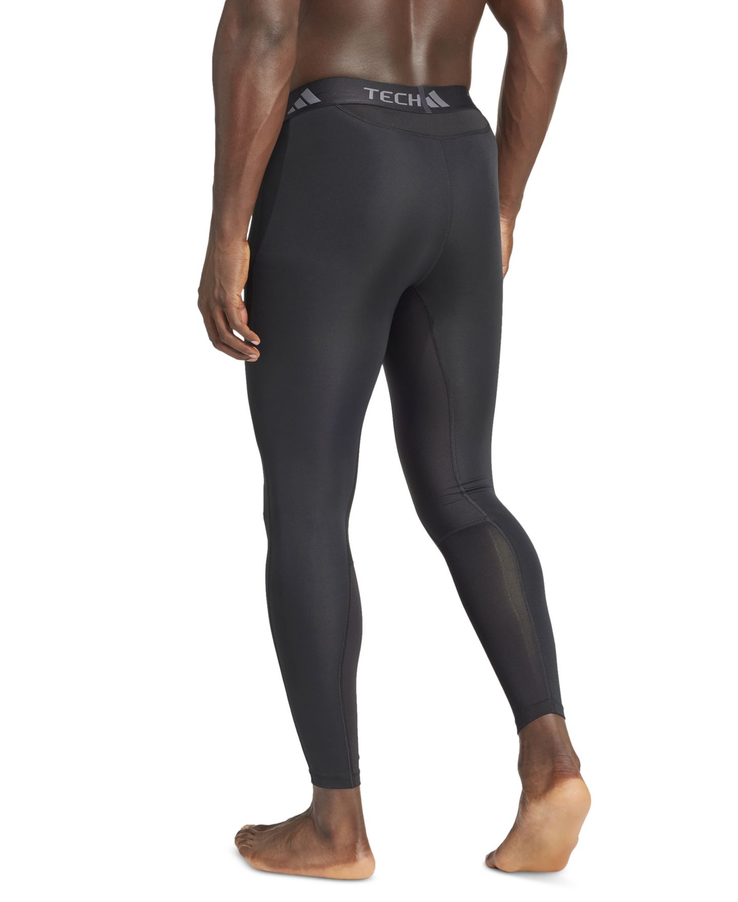 Мужские брюки adidas Tech-Fit Long Compression Tights, цвет: Чёрный — фото 2
