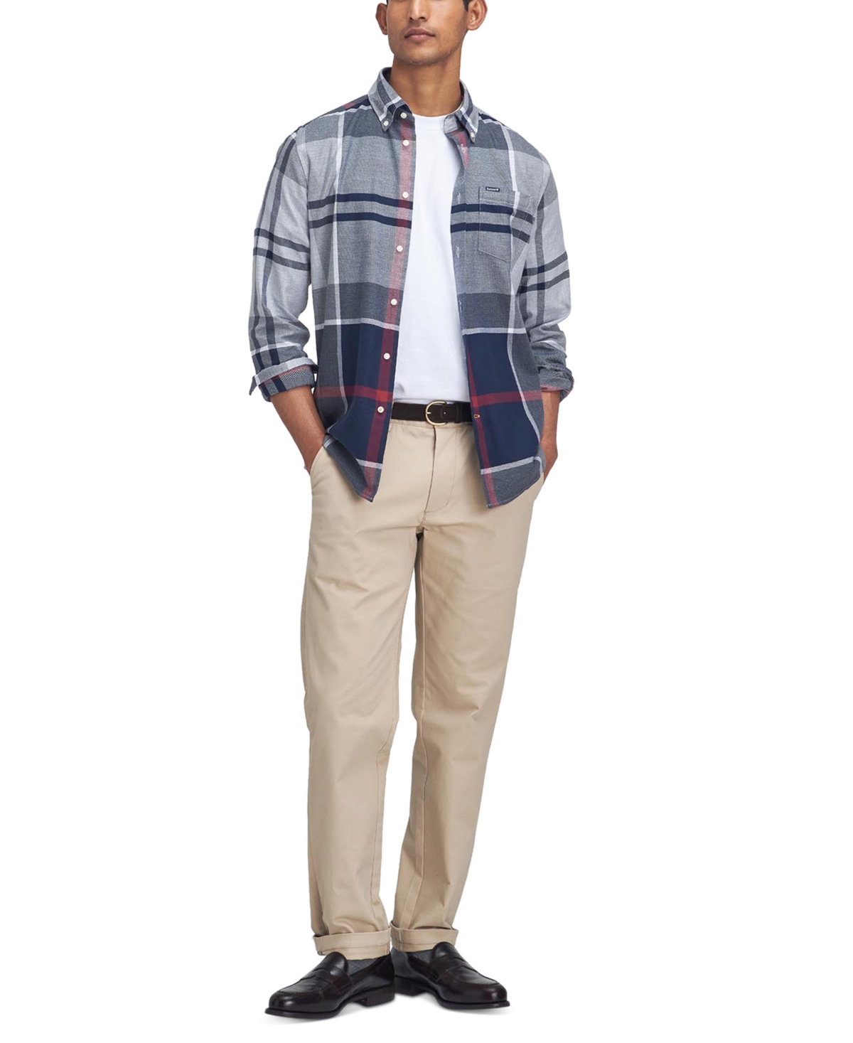 Barbour Men's Dunoon Tailored-Fit Tartan Button-Down Twill Shirt