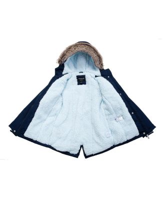 Girls Sherpa Fleece Lined Parka Coat 4-18