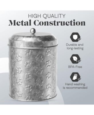 Puppy Paws Metal Food Canister, Medium, 104 oz.