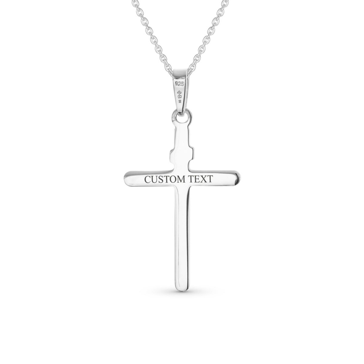 Bling Jewelry Simple Christian Catholic Religious Jewelry Medium Inri Jesus Crucifix Cross Necklace Pendant For Women Sterling18