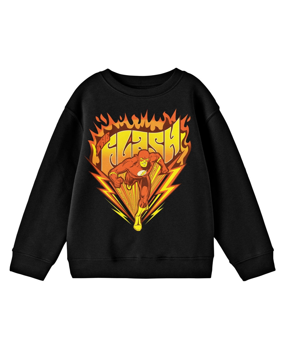 Flash Boys Lightning and Flame Dashlong Sleeve Shirt - Black