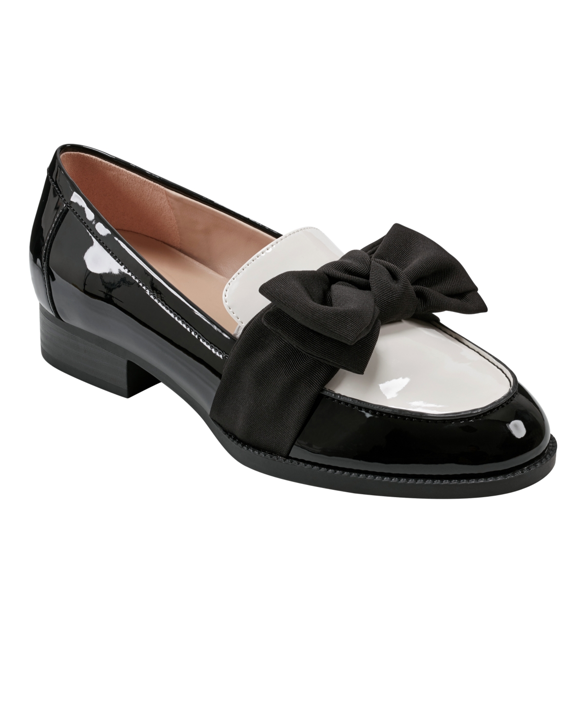 Bandolino Women's Lindio Bow Detail Slip On Loafers -Cream