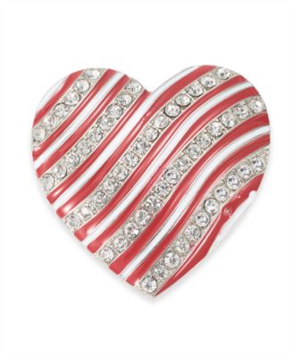 Holiday Lane - Crystal Heart Pin