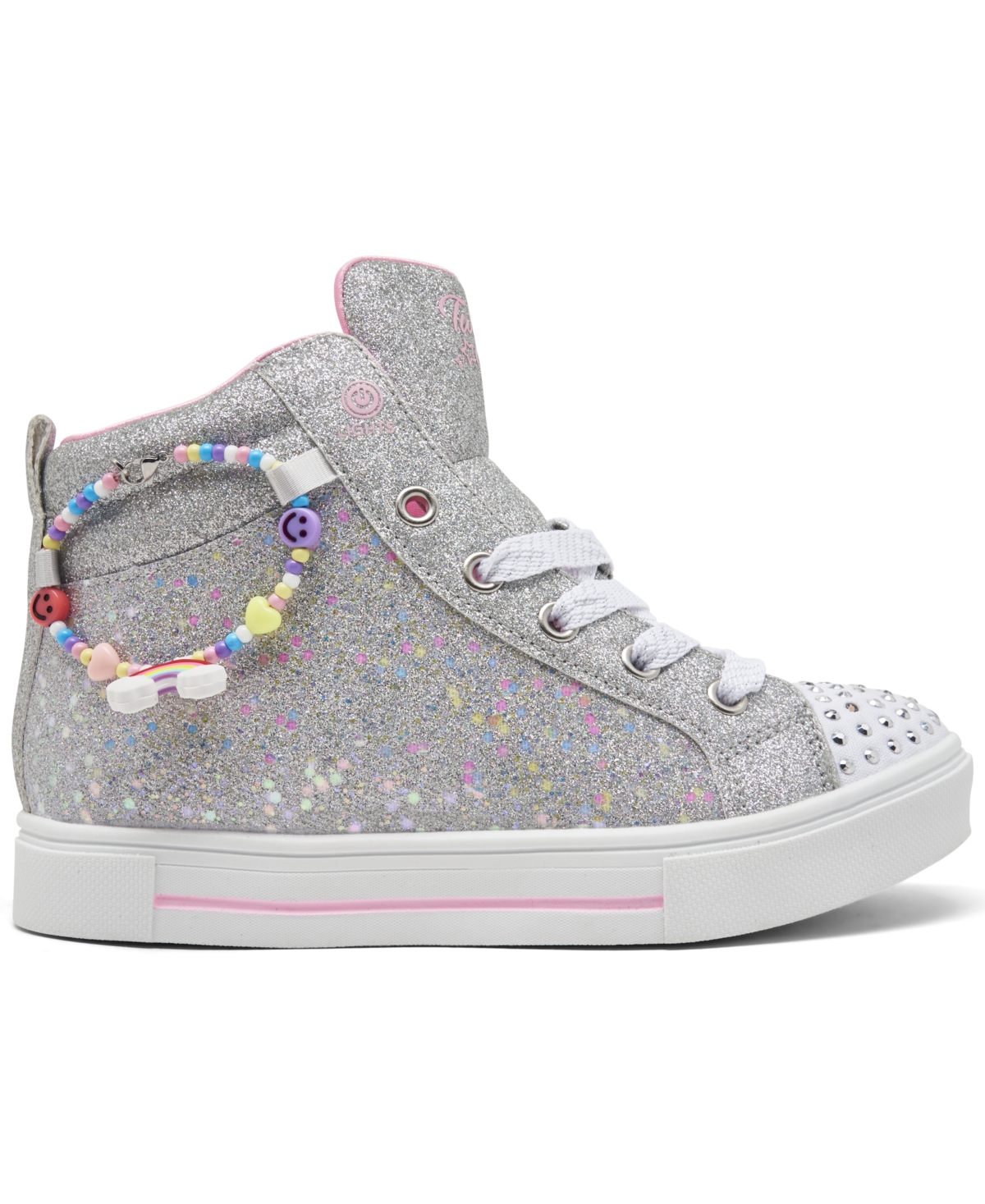 Skechers Little Girls Twinkle Toes: Twinkle Sparks - Charm Bestie High Top Light-Up Casual Sneakers from Finish Line