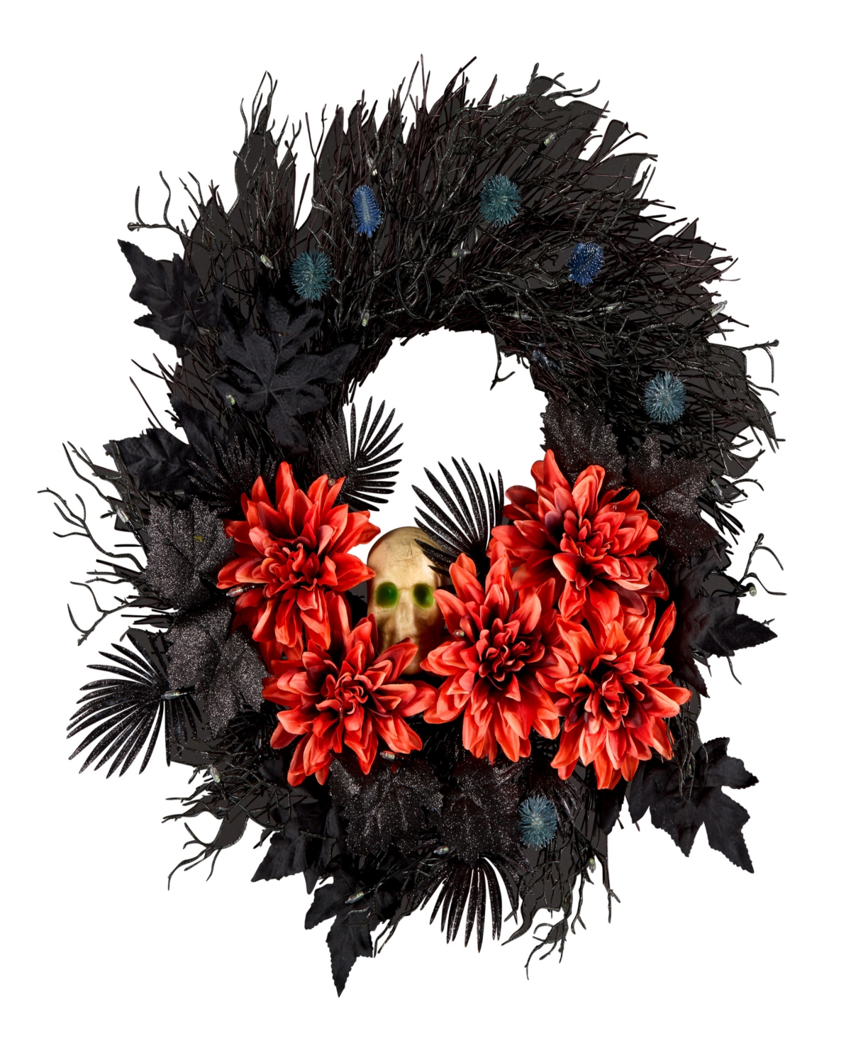 National Tree Company Boo-tiful Halloween Wreath, 24 Inches In Black