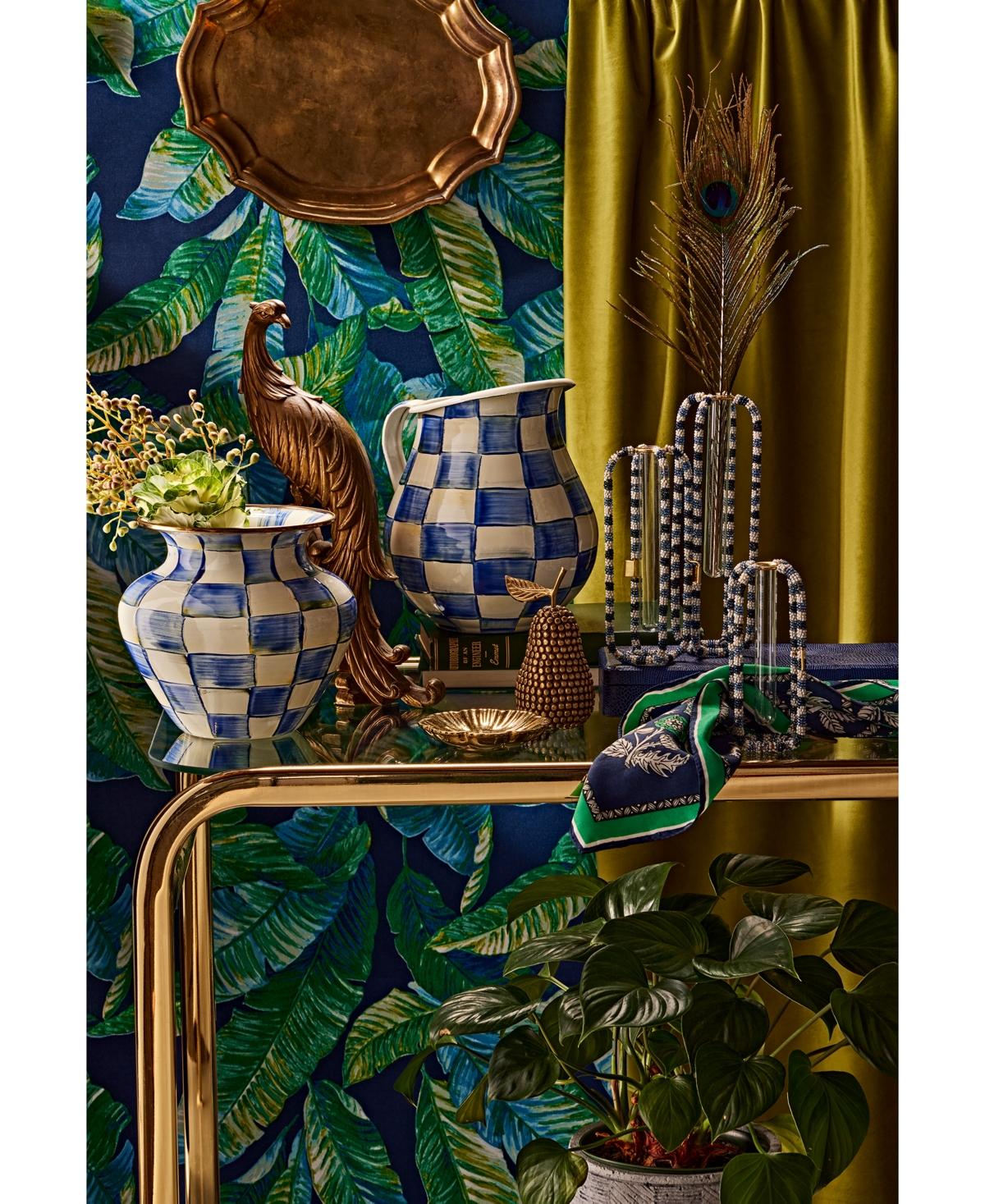 Mackenzie-childs Mackenzie- Childs Royal Check Enamel Large Vase In No Color