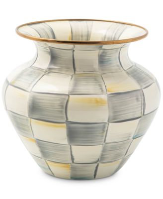 MacKenzie-Childs - Sterling Check Enamel Large Vase