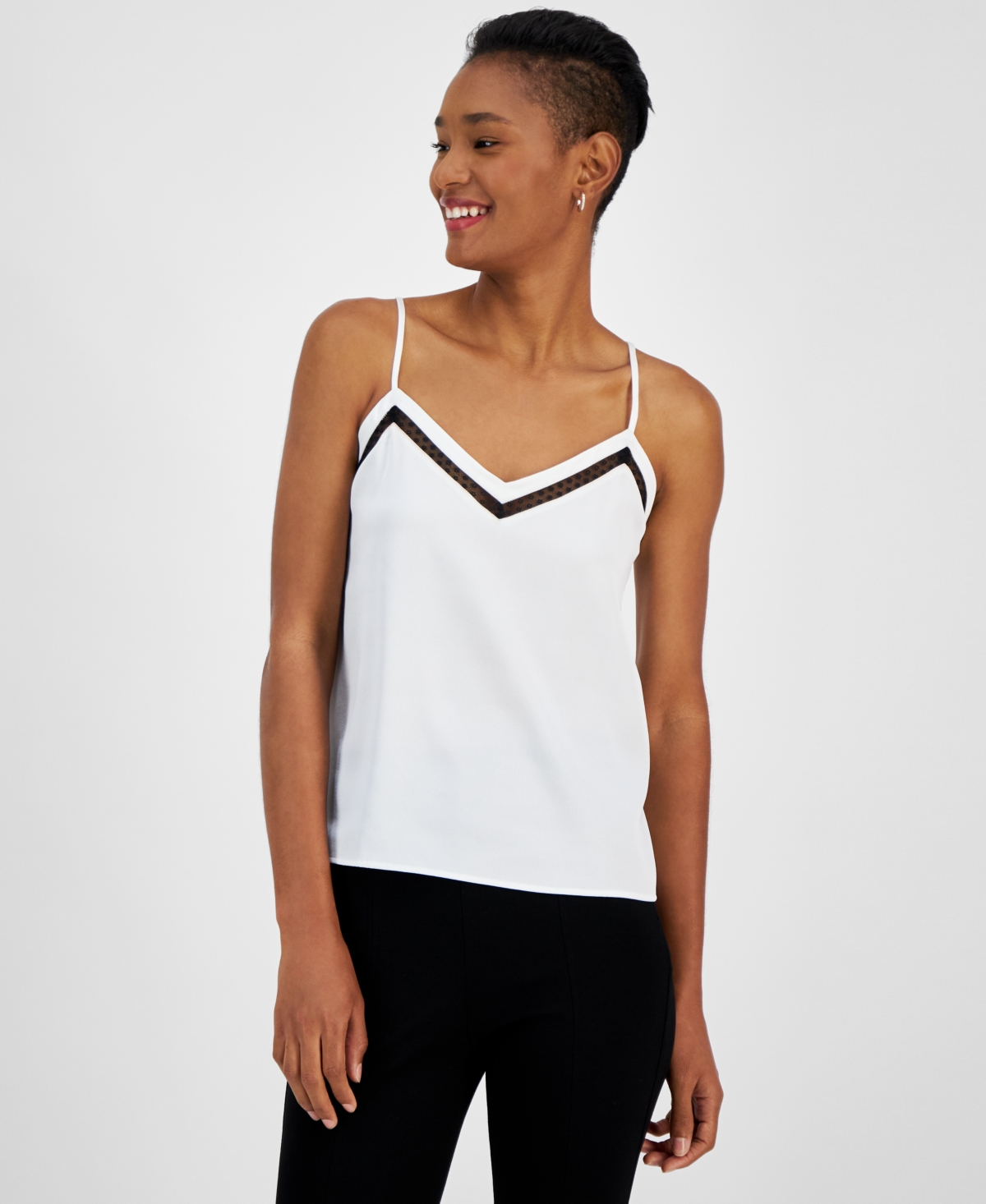 HUGO BOSS WOMEN'S LACE-INSET V-NECK CAMISOLE