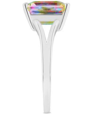 Mystic Topaz Split Shank Polished Statement Ring (4-1/4 ct. t.w.) in Sterling Silver (Also in Pink Topaz)
