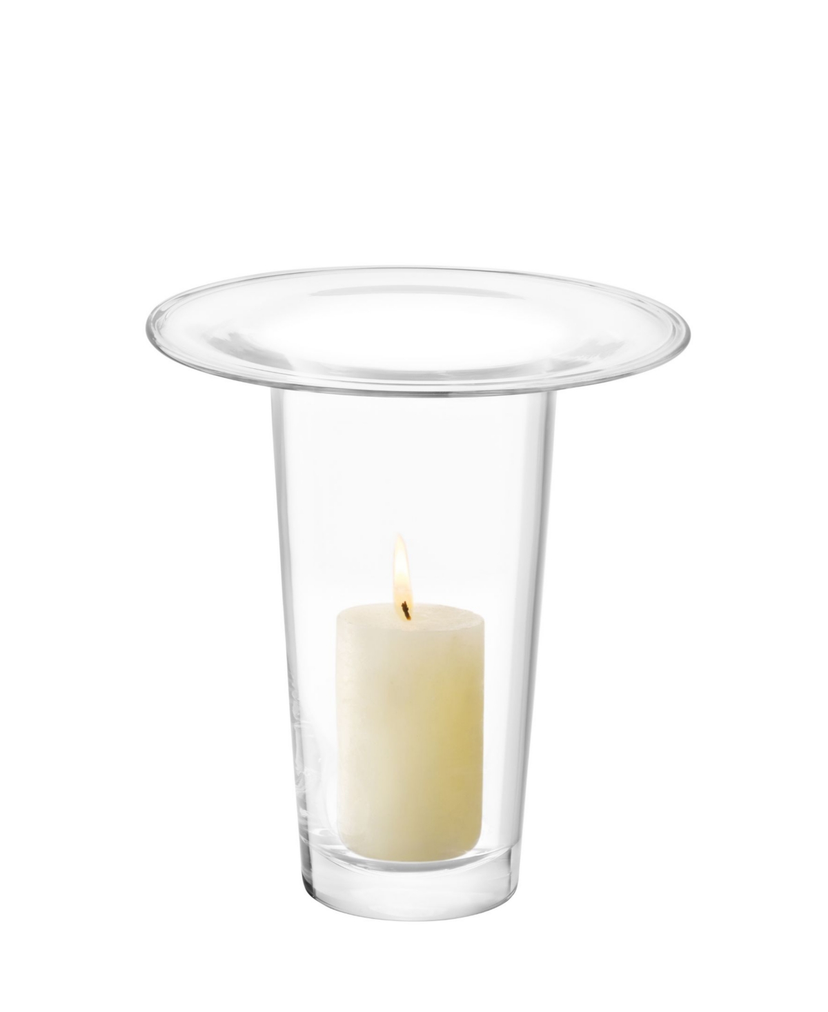 Shop Lsa International Victoria Vase/lantern H10.25in In Clear Glass