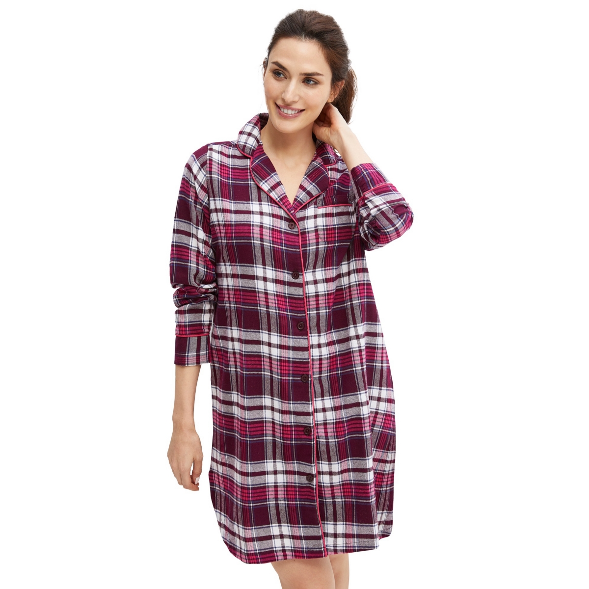 Ellos Plus Size Flannel Sleep Shirt