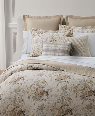 Lauren Ralph Lauren Gwynne Floral 3-Pc. Duvet Cover Set, King - Cream, King