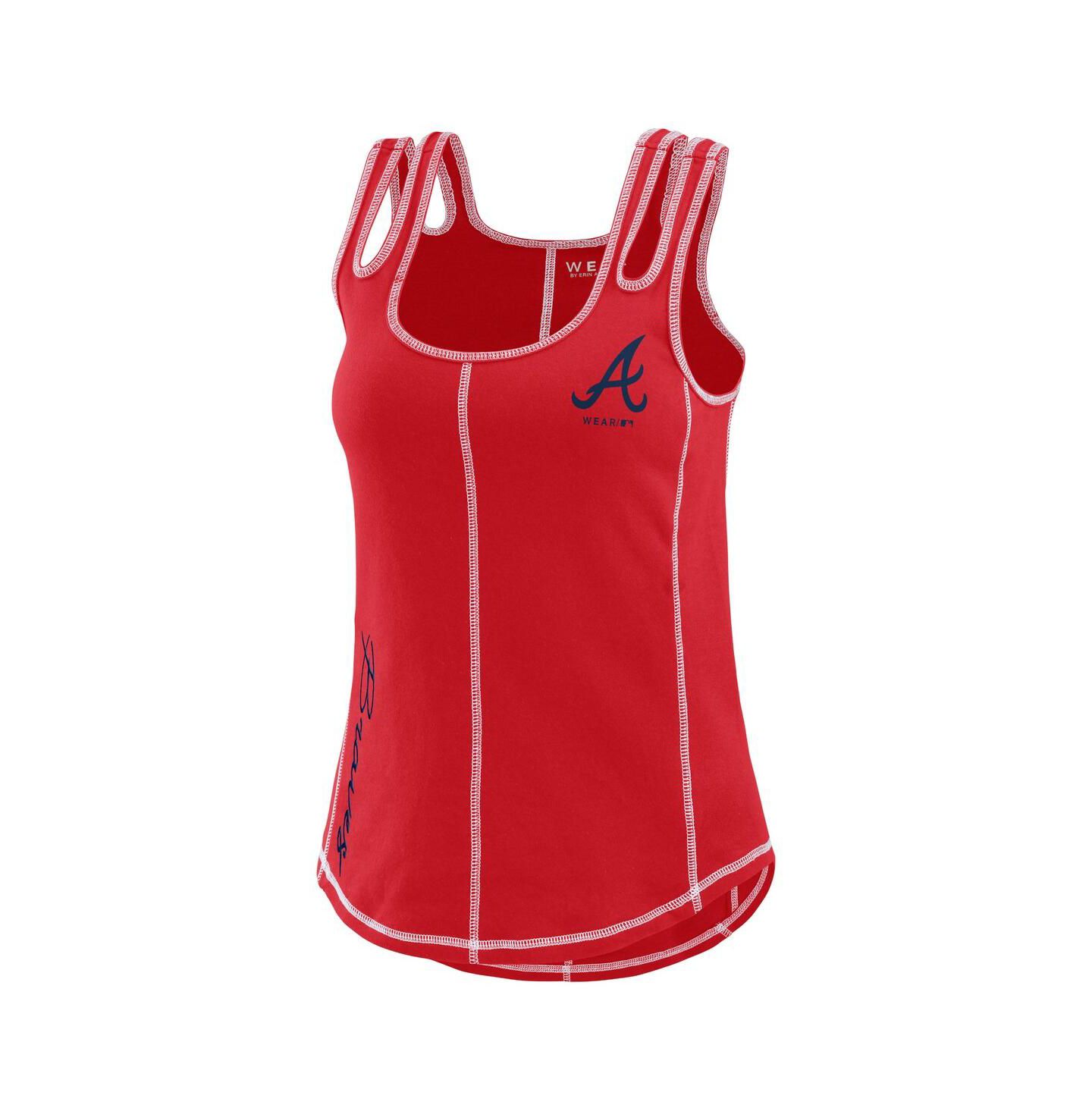 Женский топ WEAR by Erin Andrews Red St. Louis Cardinals Contrast Stitch — фото 4