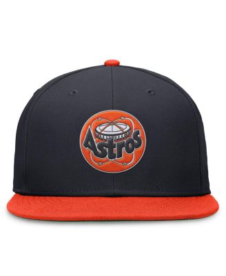 Men's Navy/Orange Houston Astros Rewind Cooperstown True Performance Fitted Hat
