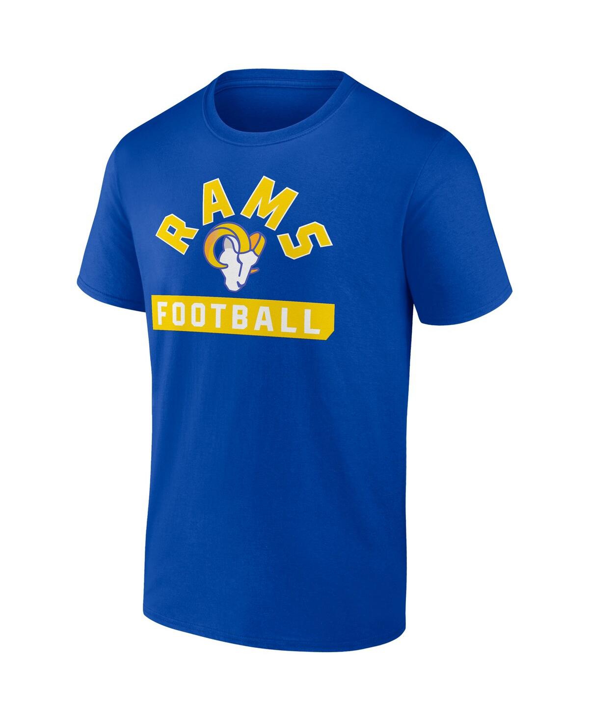 Fanatics Men's Royal/white Los Angeles Rams Two-pack 2023 Schedule T-shirt Combo Set In Royal,white