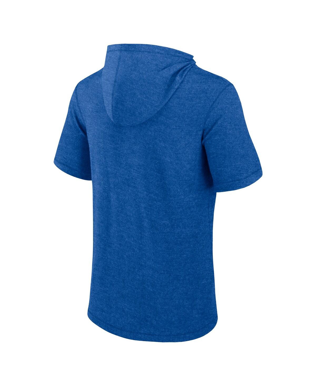 Fanatics Men'sNew York Mets Push Short Sleeve Pullover Hoodie - Heather Royal