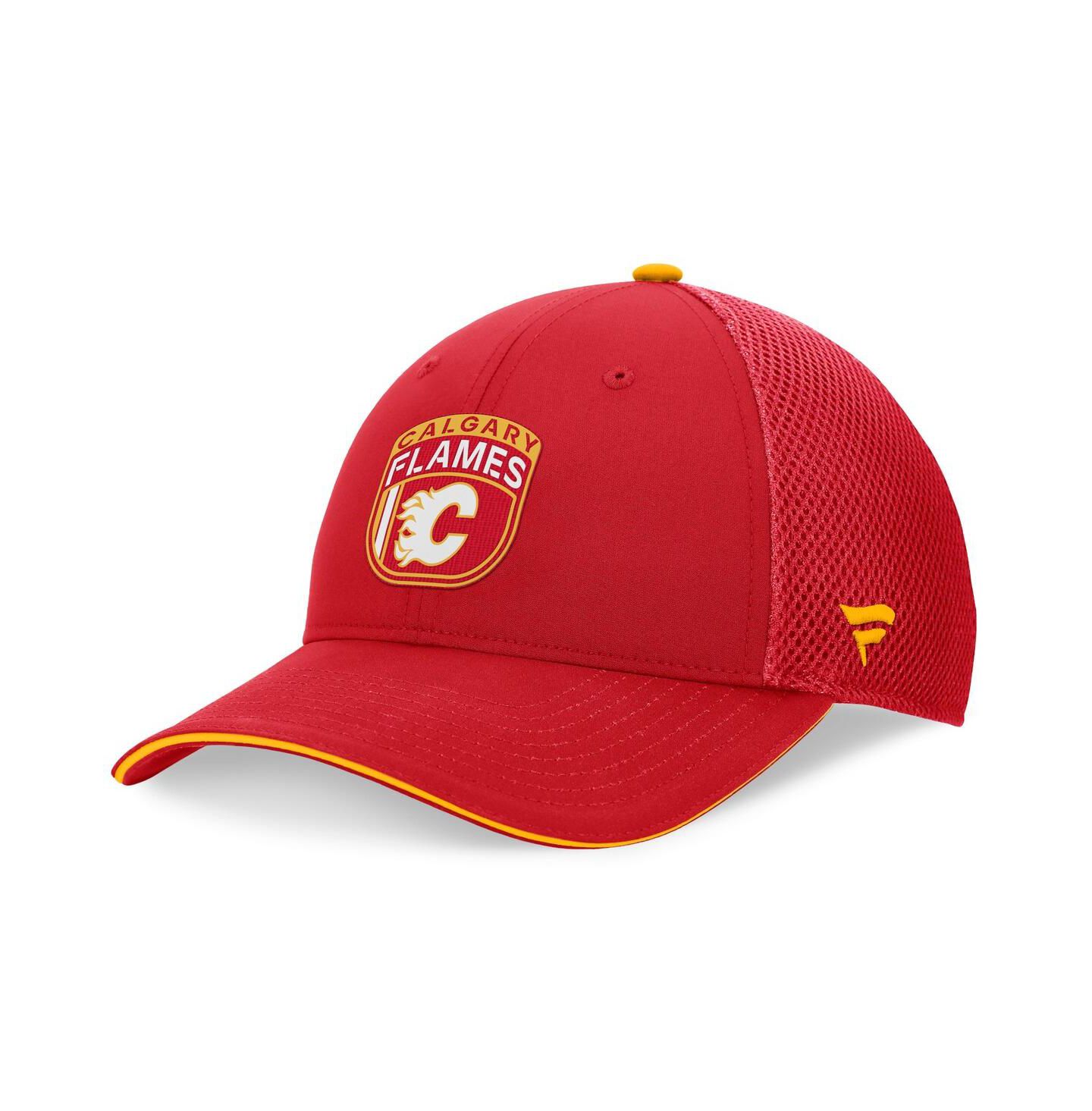 Мужская кепка Fanatics Red Calgary Flames 2024 NHL Draft on Stage Trucker Adjustable Hat — фото 4