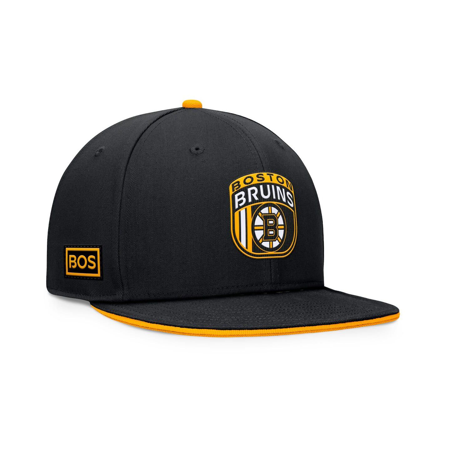 Мужская кепка Fanatics Black Boston Bruins 2024 NHL Draft Snapback Hat — фото 1