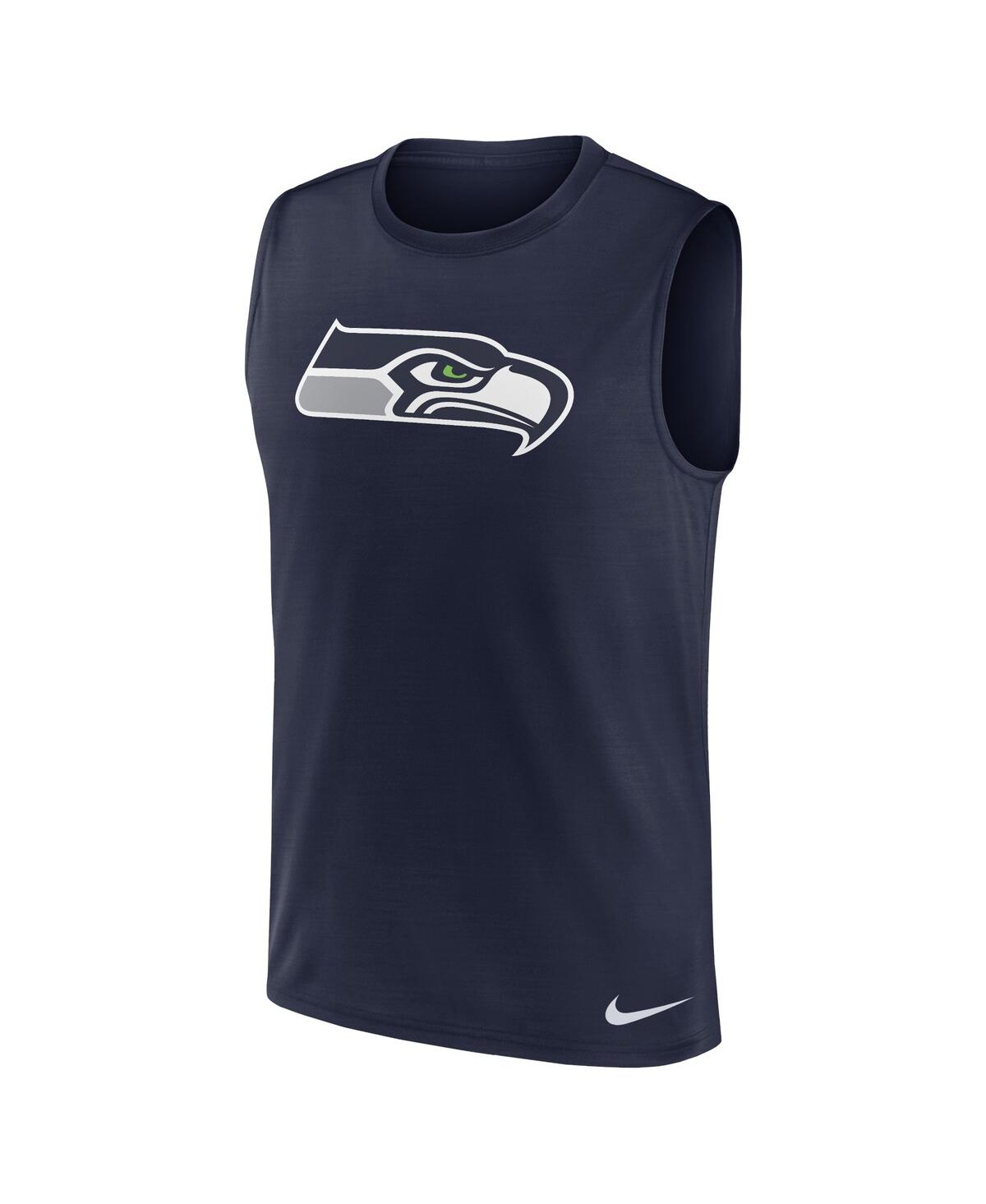 Nike Men's College Navy Seattle Seahawks Blitz Legend Muscle Perform Tank Top In Navy