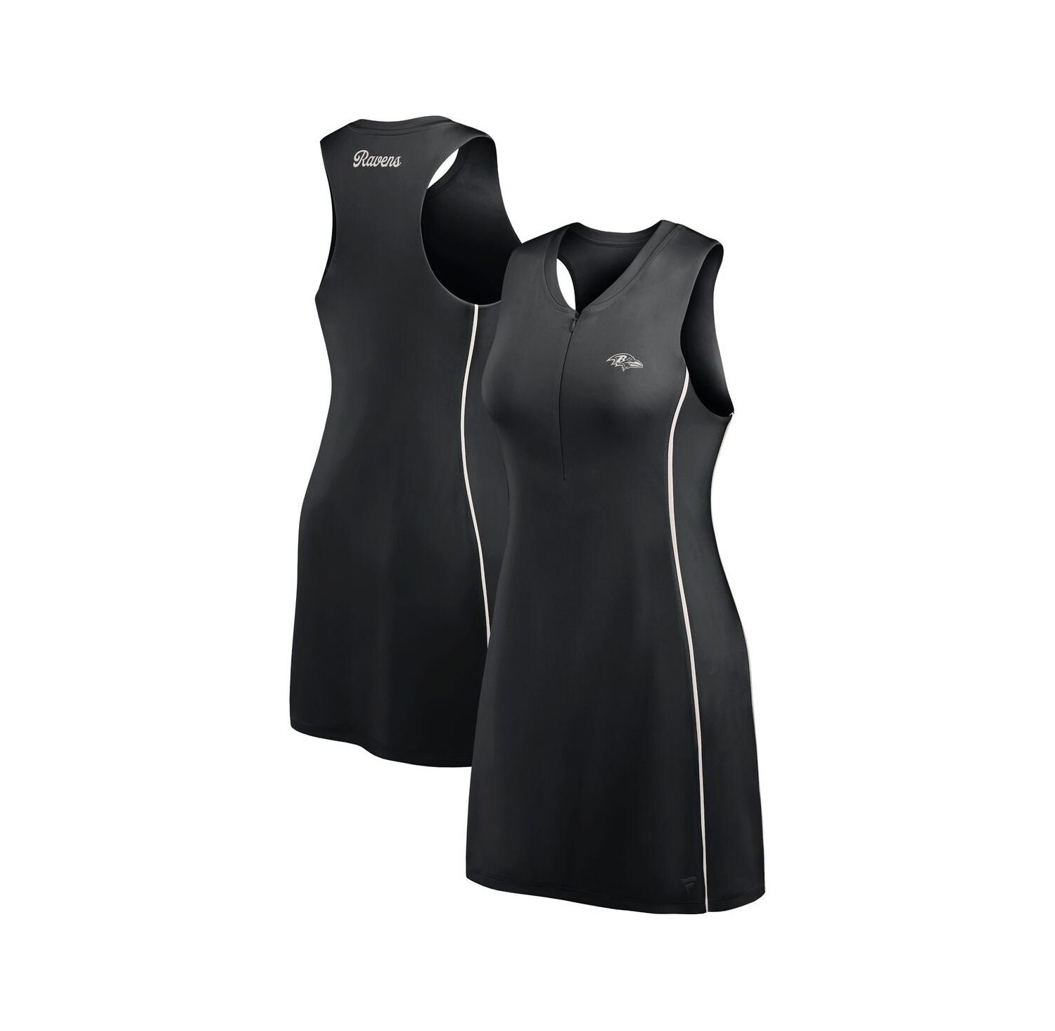 Women's Black Baltimore Ravens Studio Boost Athletic Half-Zip Dress