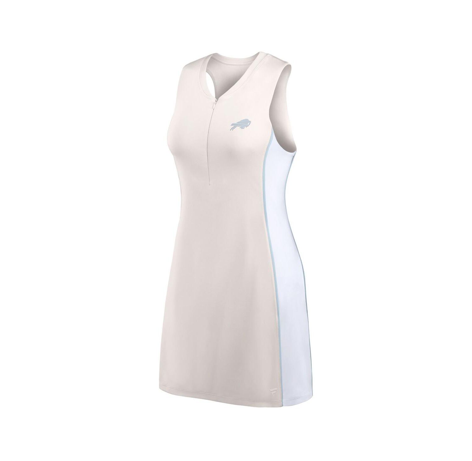 Women's Cream Buffalo Bills Studio Boost Athletic Half-Zip Dress