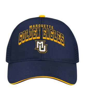 Men's Navy Marquette Golden Eagles Wyatt Primary Team Trucker Adjustable Hat