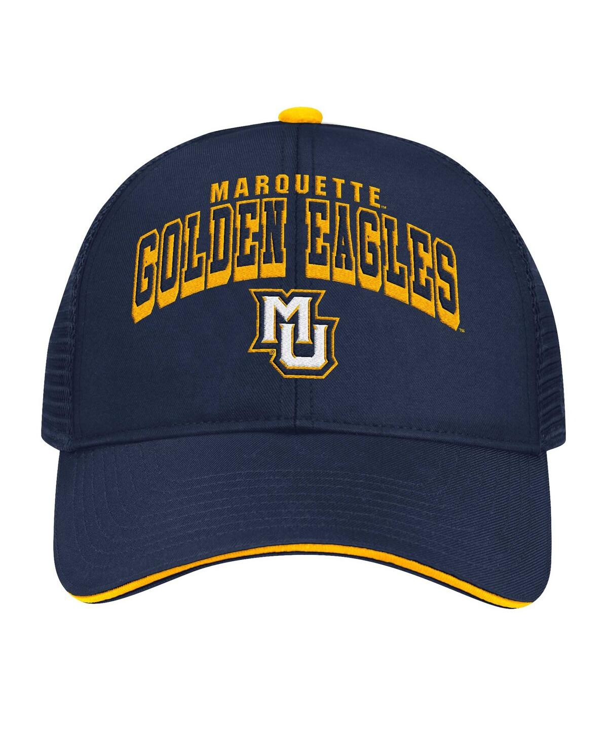 Colosseum Men's Navy Marquette Golden Eagles Wyatt Primary Team Trucker Adjustable Hat In Navy