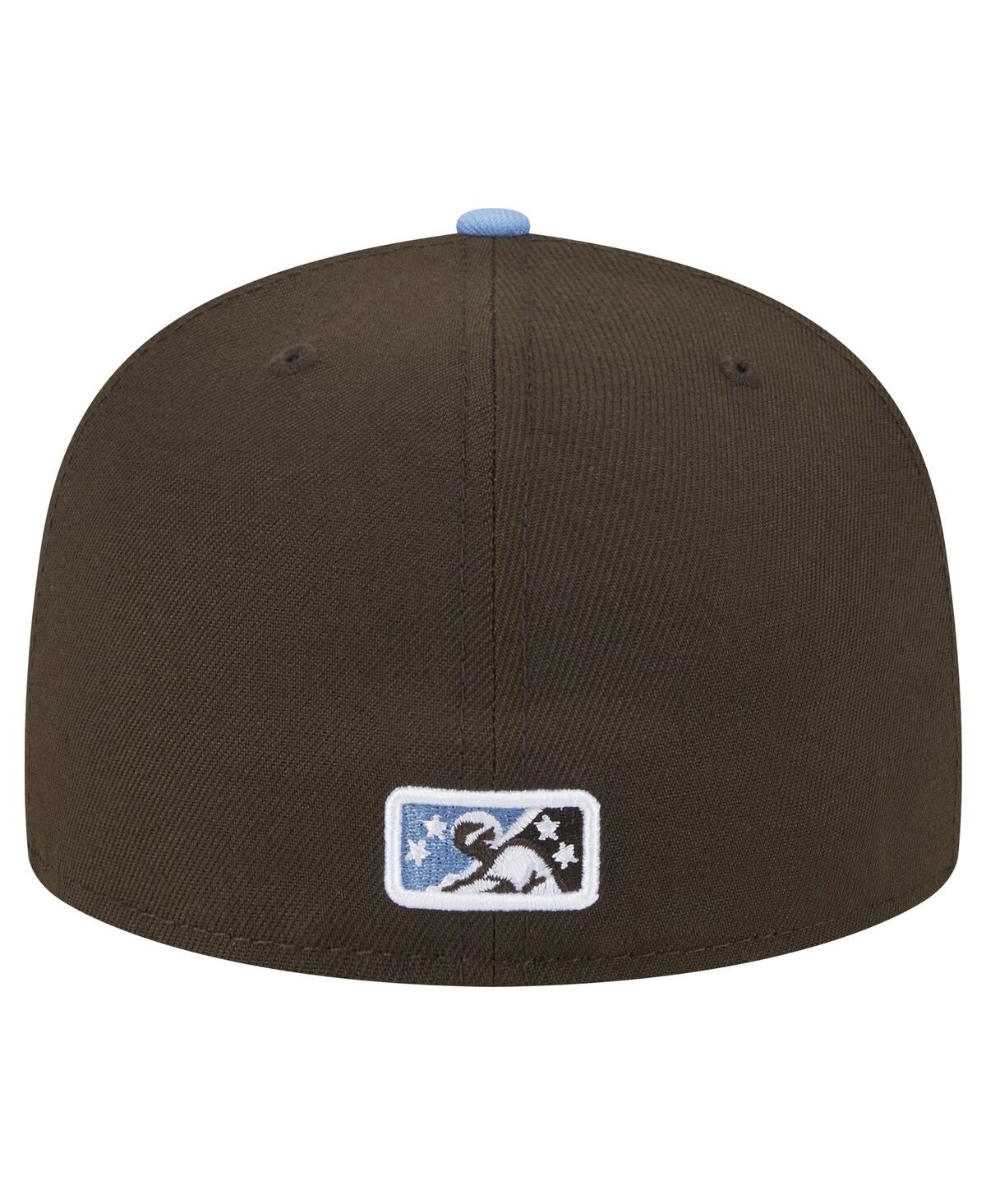 New Era Men'sLehigh Valley IronPigs Theme Night Shoofly 59FIFTY Fitted Hat - Brown