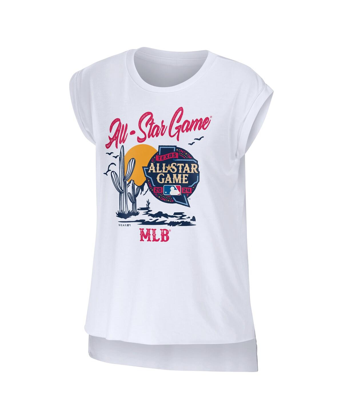 Wear By Erin Andrews Women's White 2024 Mlb All-star Game Muscle Tank Top In White