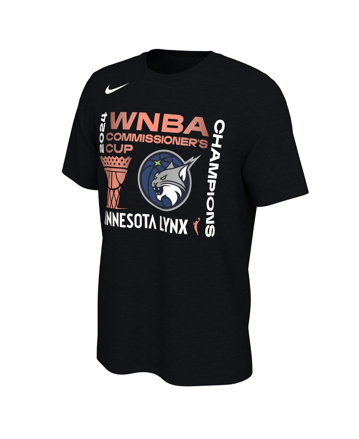 Nike Men's And Women's Black Minnesota Lynx 2024 Wnba Commissioner's Cup Champions T-shirt In Black