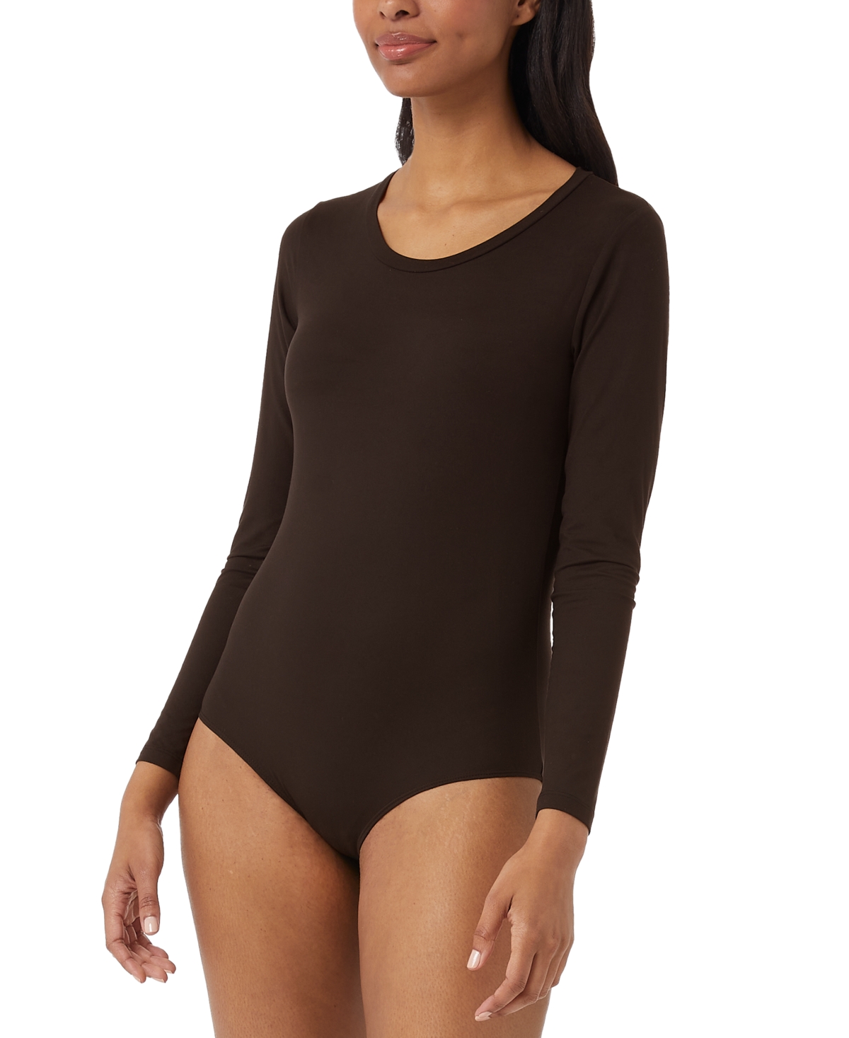 32 Degrees Women's Scoop-Neck Long-Sleeve Bodysuit