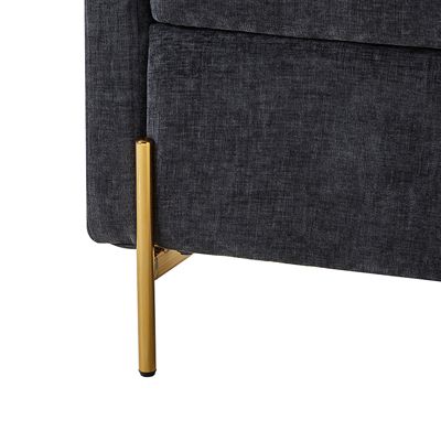 Angelus Modern Upholstered Flip Top Storage Bench with Throw Pillow