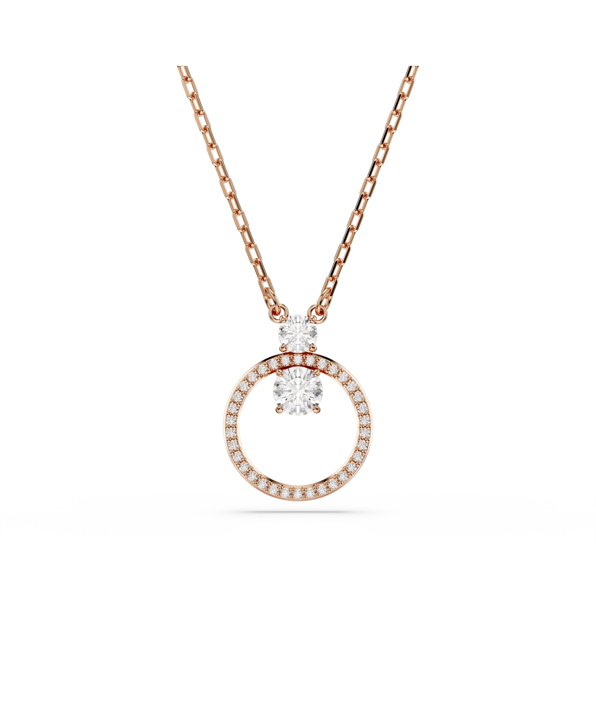 Swarovski Constella Pendant, Round Cut, White Necklace In Rose Gold