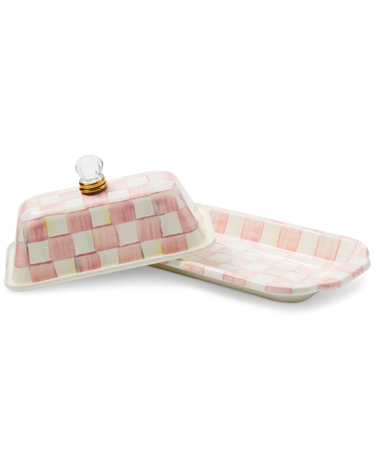 Mackenzie-childs Rosy Check Butter Box In No Color