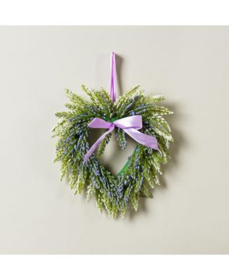 Lavender Twig Heart Wreath Set for Charming Home Decor (Set of 2)
