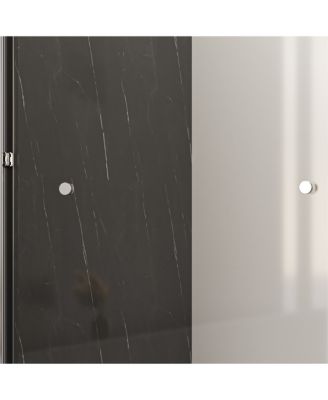 Luxurious Semi-Frameless Bathtub Door Adjusts 56-60", Easy Access, Water-Resistant